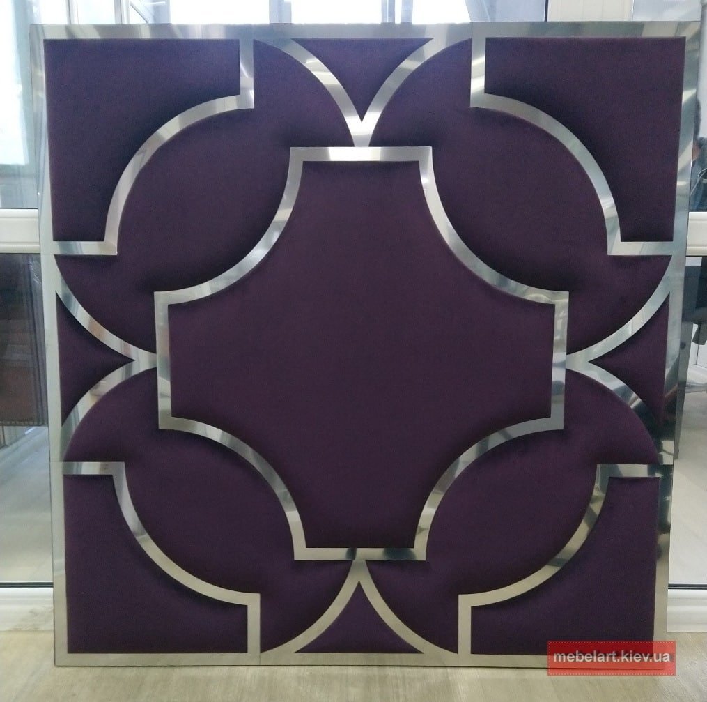 панели для стен с текоативными металлическими вставками