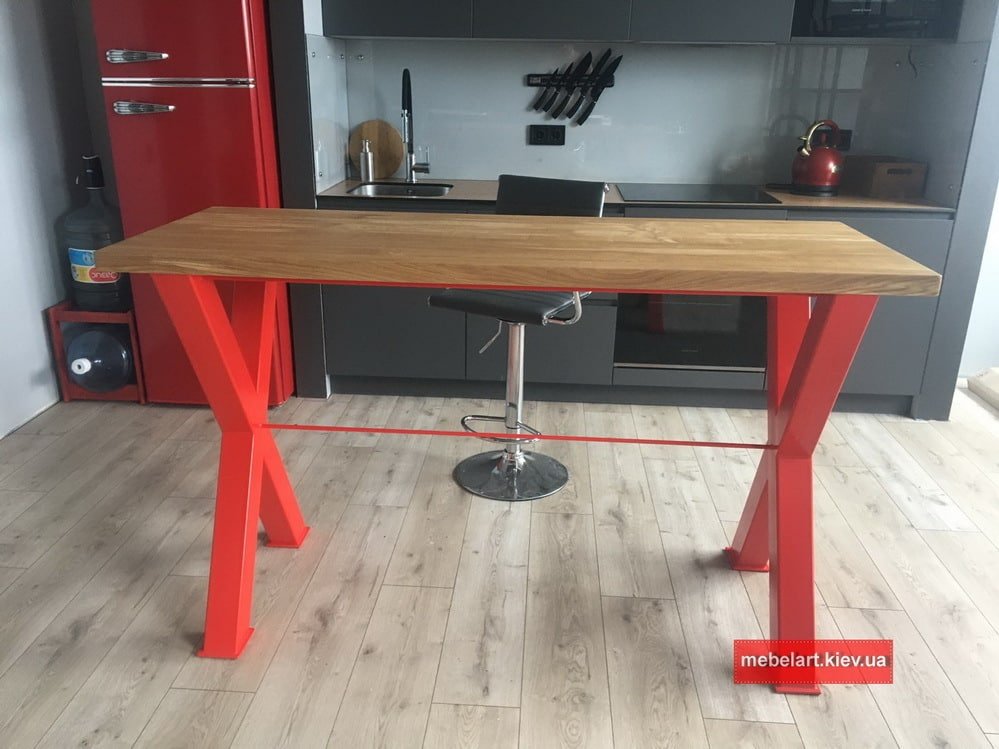 Дизайнерская кухня красного цвета